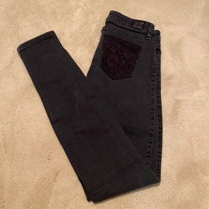 Guess Black Lace Skinny Jeans